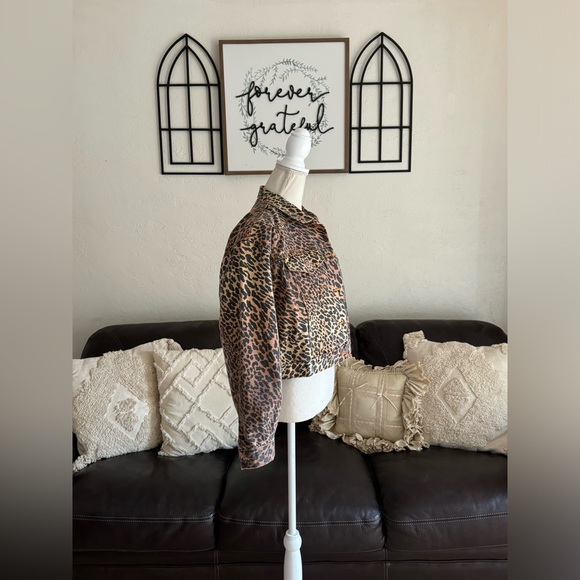 Vintage Jensen Smith Western Animal Print Jean Jacket 100% Cotton Size L Retro - Picture 8 of 14